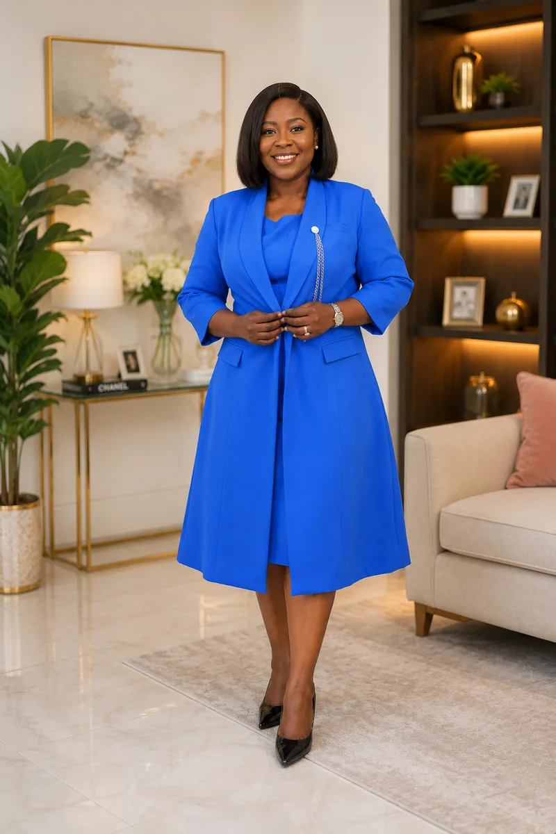 Cobalt Blue Coat Dress